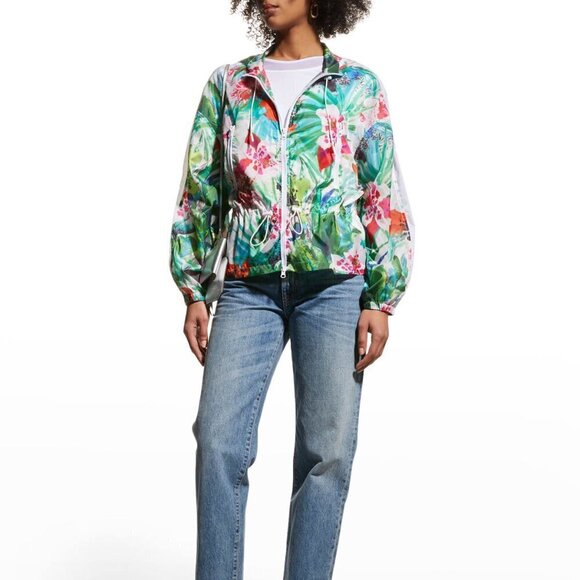 Anatomie Jackets & Blazers - Anatomie August Botanical-Print Jacket w/ Hood Euphoric Floral Size XS